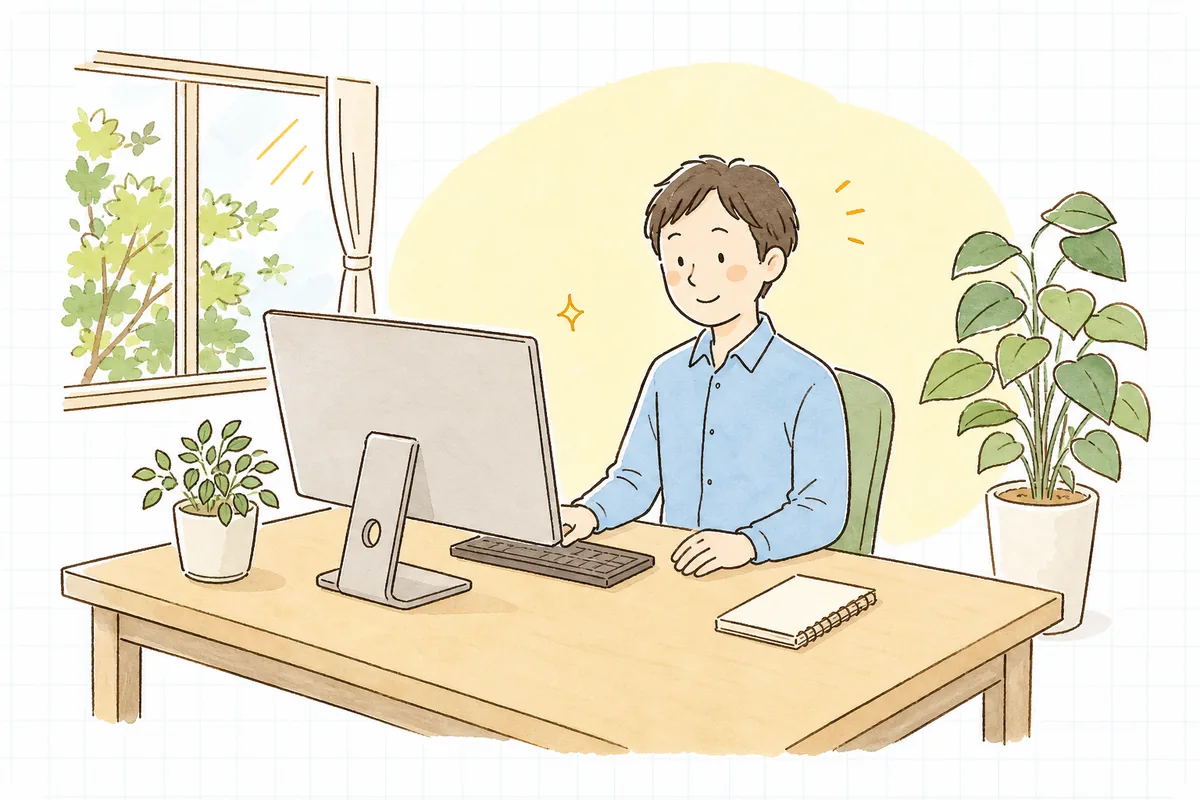 問い合わせが来ない原因を切り分けて対処を終え、届いた連絡を見てほっと表情をゆるめている企業のWEB担当者