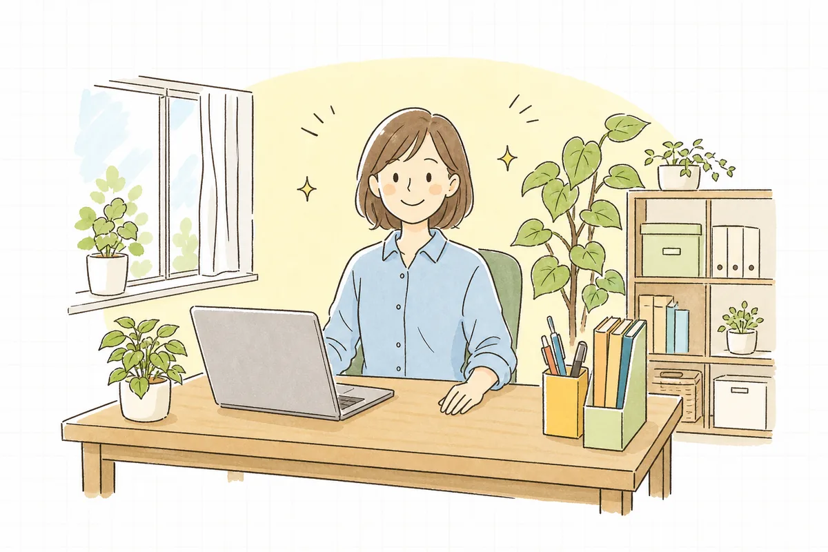 修正依頼がうまく伝わって、上がってきた仕上がりに満足しながら穏やかにほほえむ企業のWEB担当者