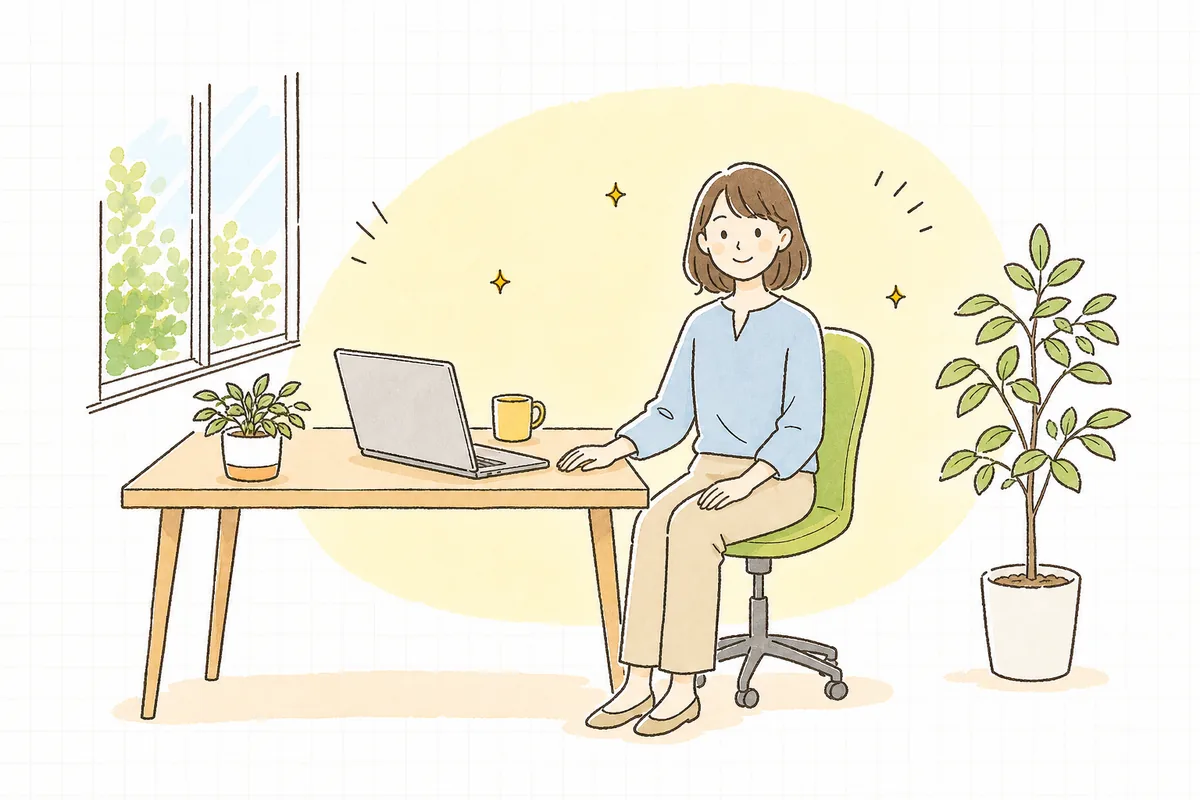 整理された受付一覧を眺めながら、落ち着いた表情で自分の作業に向かえるようになった一人の企業WEB担当者